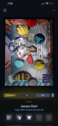 Jaxson dart topps collect - dart, nfl