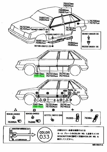 Authentique moulure toyota oem - toyota,