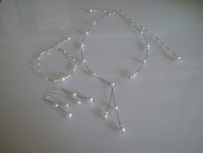 Parure Bijoux Ivoire/Blanc