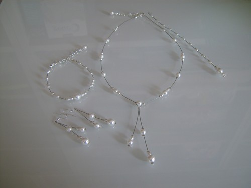 Parure bijoux ivoire - parure,