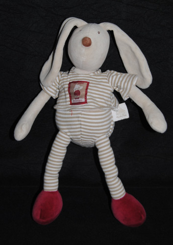Doudou lapin beige - 🐰, rayé