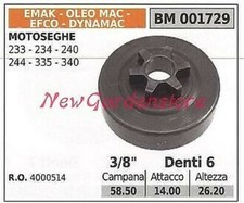 Pignon EMAK Moteur Tronçonneuse CS 233 234 240 244 335 340 3/8" Dents 6 001729
