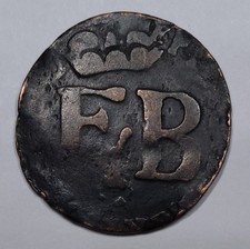 RARE Monnaie, 1 Liard Aidant (1643-1650) Ferdinand of Bavaria - BELGIUM