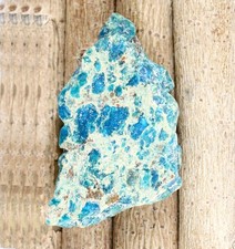 Pierre précieuse brute certifiée dalle turquoise crête bleue naturelle 85,25 ...