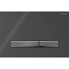 Plaque de commande Geberit Sigma50, pour rinçage en 2 quantités, peinture mét...