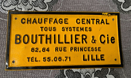 Plaque ancienne chauffage - ancienne,