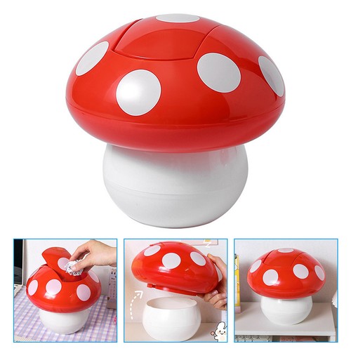 Reusable red mushroom trash - red,