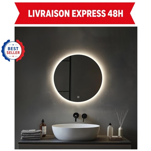 Miroir salle bain rond - miroir, de