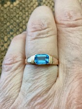 TOPAZE BLEUE, VERMEIL EN OR