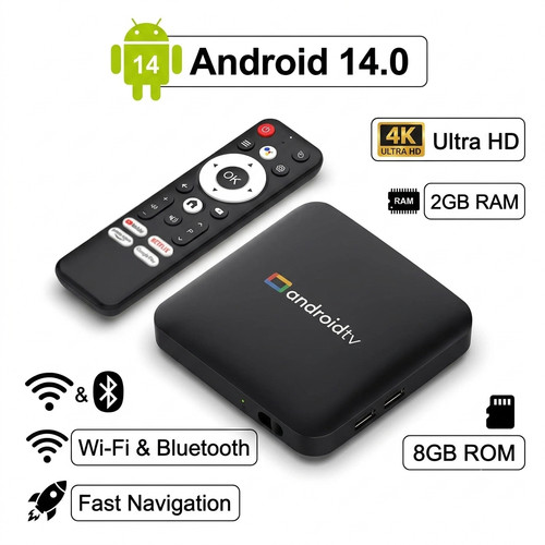 Smart box android 0 4k - smart, tv