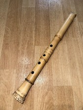 Shakuhachi 1 Shaku 5 Sun Bamboo Flute Takeji Mei Silver Three Ring Joint