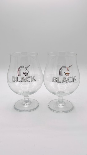 Verres biere licorne - verres, black
