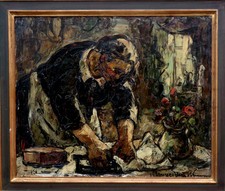 MAURICE VAGH WEINMANN 1899-1986 -GRAND & PUISSANT EXPRESSIONNISTE- LA REPASSEUSE