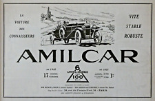 PUBLICITÉ DE PRESSE 1923 AMILCAR 6 LITRES D'ESSENCE AUX 100 KIMOMETRES