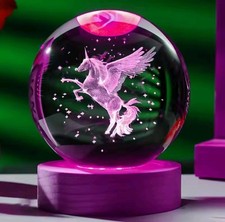Boule De Cristal Licorne 3D