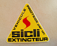autocollant ancien extincteur SICLI racing vintage 80’s adesivo aufkleber 