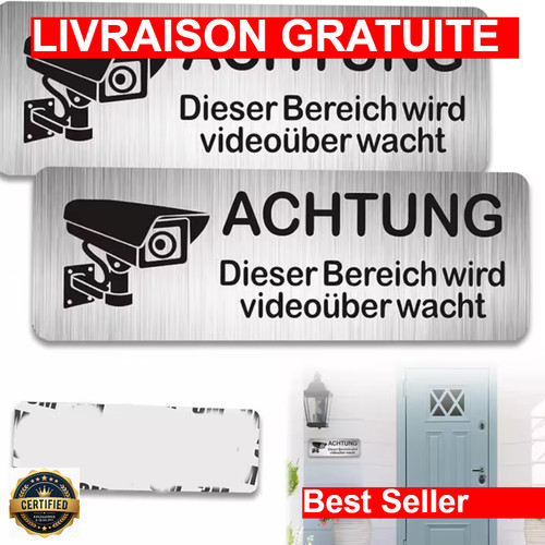 Panneau vidéosurveillance - 2x,