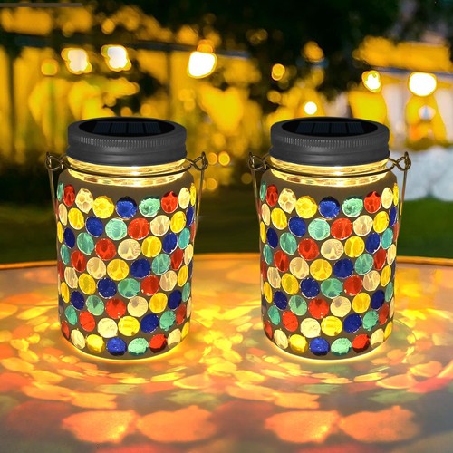 2pcs lampe solaire mosaïque - lampe,