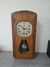 Ancienne horloge murale carillon Sarda Besançon – avec clé & balancier –