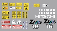 Hitachi Zx 18 Stickers Adhésif, Kit Complet