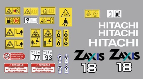 Hitachi stickers - zx, 18