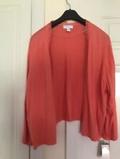 Cardigan léger tricoté boléro femme Charter Club 1XL rose corail 