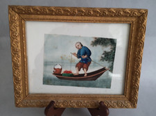 Peinture sur soie et cadre