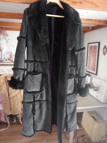 Manteau long daim fourrure - long,