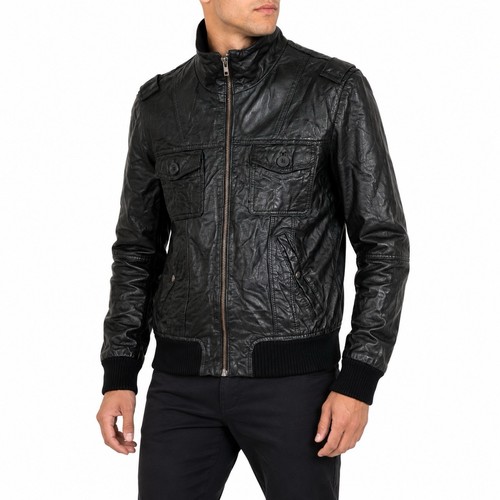 Veste cuir bomber - veste,