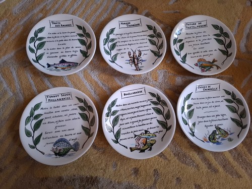 Assiettes gien poisson - assiettes,