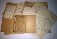 livret militaire + lots de papiers soldat 155éme RI ww1/ww2