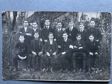 cpa photo groupe civils