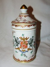 PHARMACY POT decor India company coat of arms coat of arms porcelain Samson 