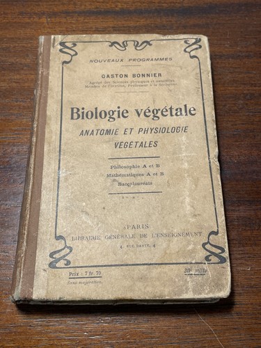Livre biologie végétale par - végétale,