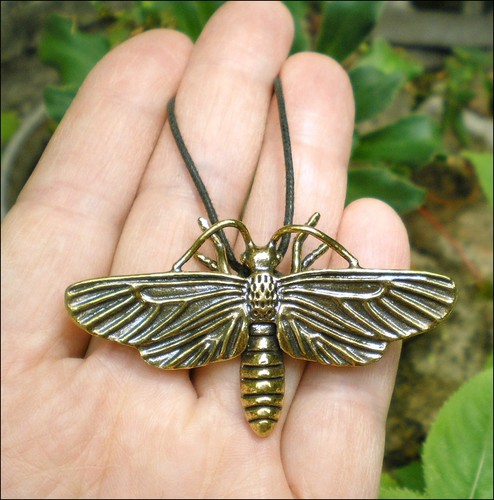 Papillon bronze collier - de,
