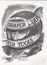 SIGNED ROLAND RATZENBERGER AUTOGRAPH SIGNATURE PORTRAIT DRAWING SCAN F-FORD