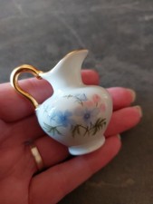 Limoges porcelain pitcher flowers antique doll