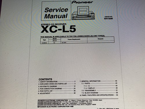 Pioneer service manual - pioneer,