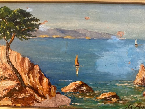 Peinture huile panneau carton - peinture,