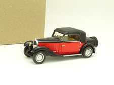 Luxcar Résine SB 1/43 - Bugatti Type 49 Cabriolet 1934 Rouge et Noire