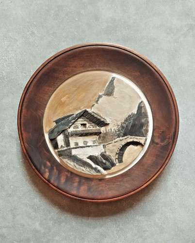 Bas relief bois sculpté - bois,