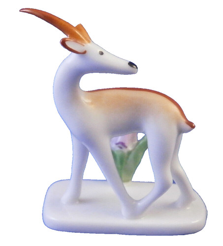 Figurine gazelle porcelaine - en,