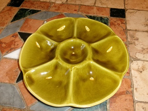 Assiette huitres faience - assiette,