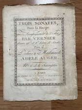 VERNIER, Trois Sonates pour la