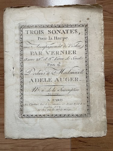 Vernier trois sonates - vernier,, la