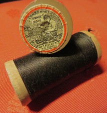 BOBINE CORDONNET de SOIE  "AU TAILLEUR" couleur BRONZE foncé/MARRON