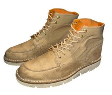 Timberland Westmore Moc Toe Boots Mens 9 Tan Leather Urban Workwear A1KCW