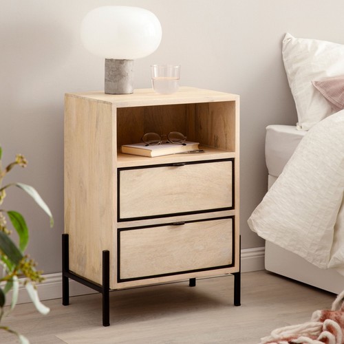 Finebuy table chevet - chevet, bois
