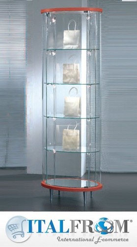 Petit vitrine ovale h190x64x44 - vitrine,