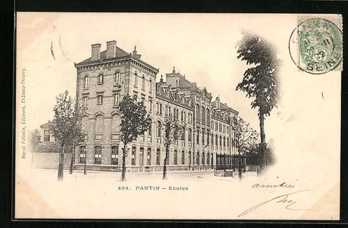 Cpa pantin ecoles 1902 - pantin,,
